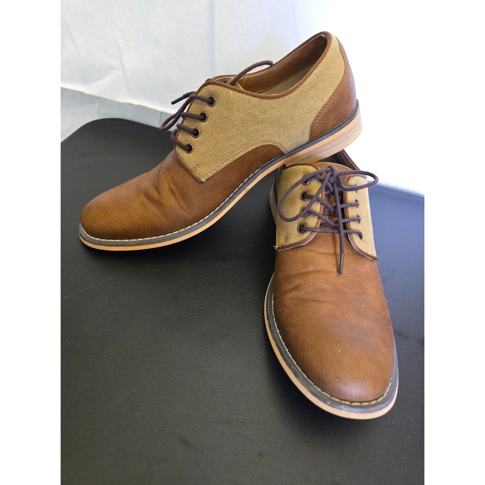 JF J.Ferrar Mens 8M Titus Brown & Beige Oxford Shoes Classic